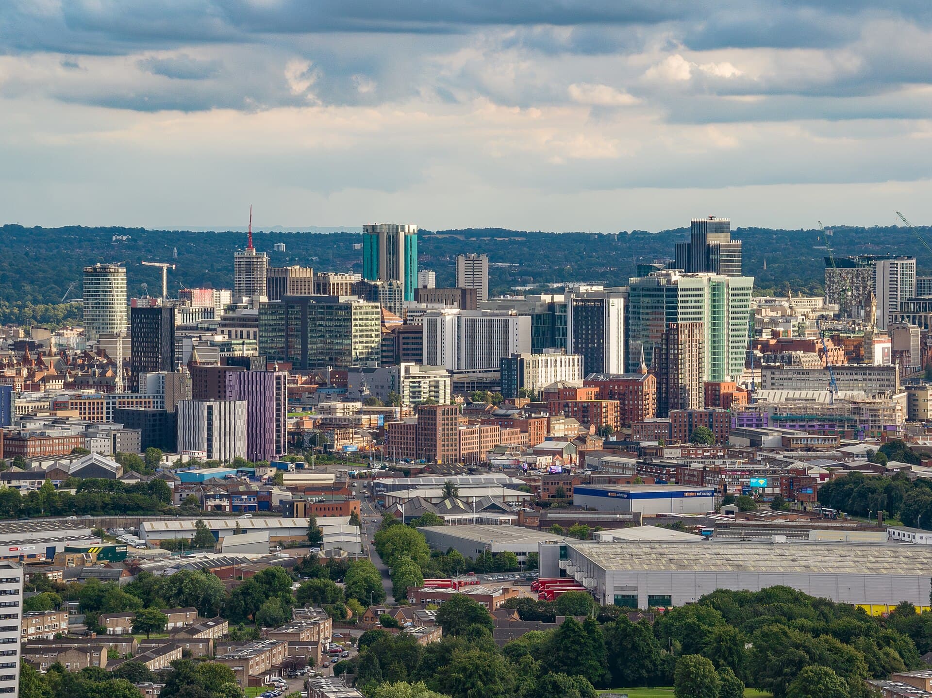 Birmingham city centre skyline, England