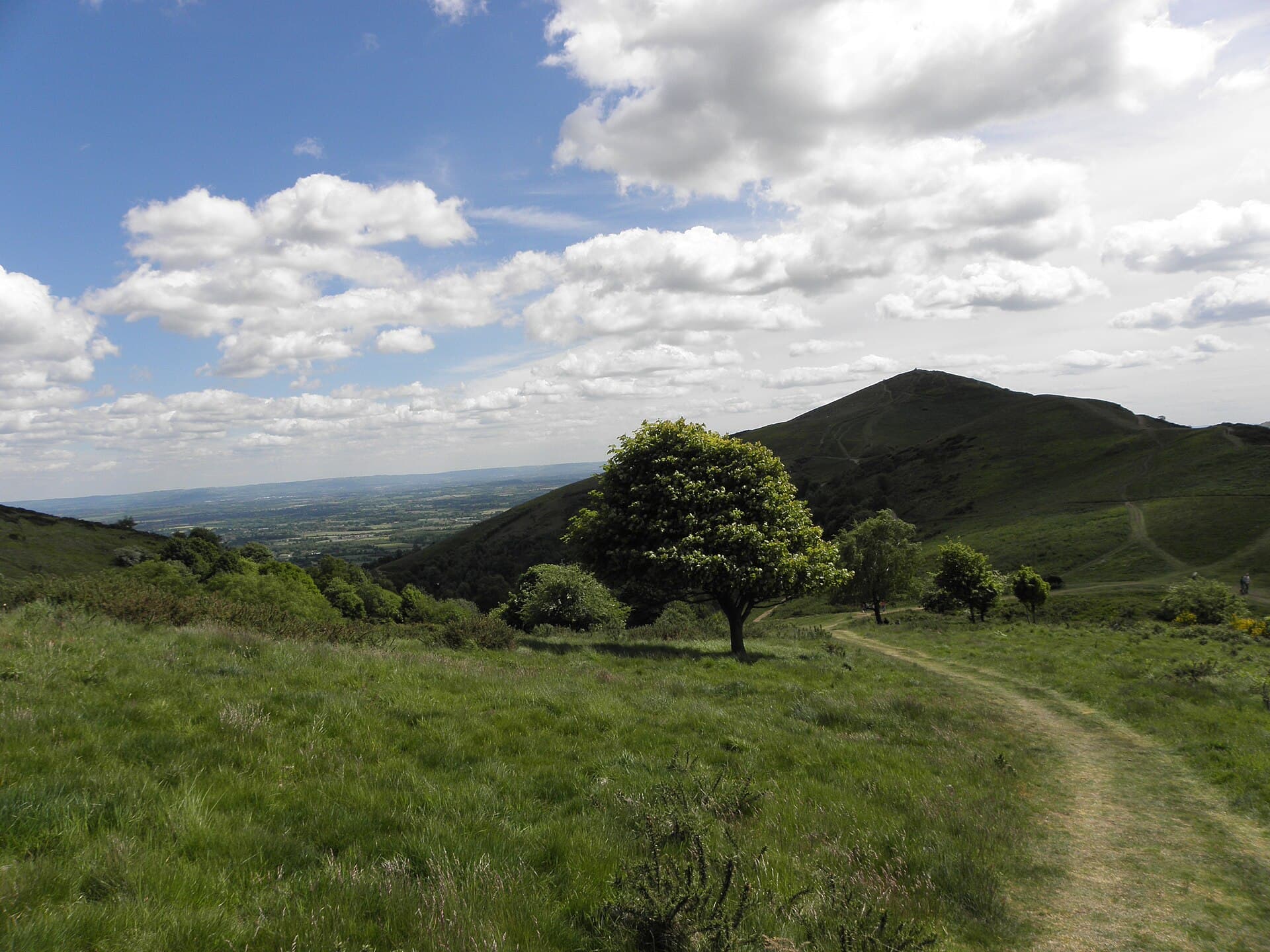 Malvern Hills ridge landscape, Worcestershire